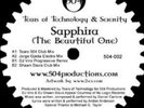 TEARS OF TECHNOLOGY & SERENITY / SAPPHIRA  THE BEAUTIFUL ONE 12