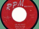 ARTHUR LEE MAYE & CROWNS Love Me Always 45rpm RPM 1956 original 1st press
