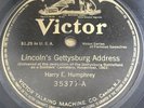 Harry E. Humphrey 78 RPM 12 inch -Victor 35377 - Lincoln's Gettysburg Address V+