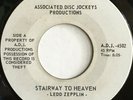 Led Zeppelin rare early 70s Canadian DJ Promo split single Stairway To Heaven