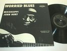 MISSISSIPPI JOHN HURT WORRIED BLUES LP NM NEAR MINT US PIEDMONT VINYL BLUES