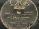 78 RPM FERERA & PAALUHI Okeh 40873SWEET HAWAIIAN MOONLIGHT  EE+ 1927