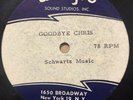 Vince Castro 1964 UNISSUED LAURIE 10 ACETATE 78 Goodbye Chris WITH CONTRACT HEAR