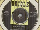 TERRY JUDGE & THE BARRISTERS**I DON'T CARE**BEAT**THE ORIOLE LABEL**LISTEN