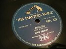 ELVIS PRESLEY : PARALYZED / WHEN MY BLUE MOON TURNS TO GOLD AGAIN.  UK. 78.rpm