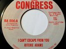 RITCHIE ADAMS I Can't Escape VINYL 45 Northern Soul Mod Frankie Karl Dj Record