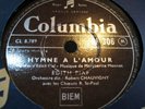 EDITH PIAF-HYMNE A L'AMOUR--COL  BF 306--excell
