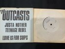OUTCASTS JUSTA NOTHER TEENAGE REBEL RARE 7” BLUE FOLDOUT SLV