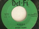 RICHIE VALENS, DONNA, DEL-FI#4110,  ROCK & ROLL 45 RECORD, 1958