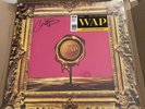 Cardi B and Megan Thee Stallion WAP Signed Gold Wax Drip Vinyl Record 12