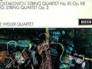 SXL 6196 WBG UK - BERG & SHOSTAKOVICH QUARTETS - THE WELLER QUARTET - NM