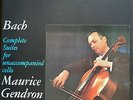 RARE CLASSIC 3 LP BOX GENDRON BACH CELLO SUITE OG FRENCH PHILIPS HI-FI RED LABEL