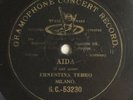 ERNESTINA TEBRO aïda DISQUE MONOFACE 78 tours RPM GRAMOPHONE G.C-53230
