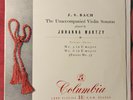JOHANA MARTZY 'BACH UNACCOMPANIED VIOLIN SONATAS NO.5,6' 1ST. 33CX. NM