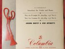 JOHANNA MARTZY 'SCHUBERT .SONATAS FOR VIOLIN AND PIANO NO.1.2' 1ST.33CX.