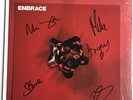 EMBRACE “OUT OF NOTHING” EXCLUSIVE RED VINYL LP NEW + SIGNED PRINT AUTOGRAPHED