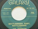 JOE JOHNSON: RATTLESNAKE, BABY, RATTLESNAKE 1965 RARE NORTHERN SOUL PROMO 45rpm
