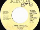 rare funk boogie 45  Plush - Free And Easy  *NM*  promo    RCA JH-13336