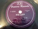 78 LIGHTNING SLIM Feature 3006 Rock Me Mama/Bad Luck VG+ Blues