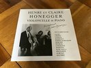 HENRI ET CLAIRE HONEGGER CELLO RECITAL SWISS ONLY ED2 PRIVATE PRESS RARE LIM 300