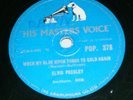 ELVIS PRESLEY - WHEN MY BLUE MOON TURNS TO GOLD AGAIN / PARALYZED HMV 10