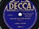 BLUES -- James Carter : Death Letter Blues - Decca 7681 - 78 (EE-/E) RARE
