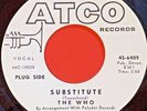 THE WHO Substitute 1966 ATCO White Label Promo 45 NMINT Vinyl w Company Sleeve