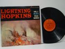 G+/VG+ Lightning Hopkins Time Records Vol. 1 Blues Folk Series Killer rare blues