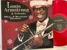 LOUIS ARMSTRONG - WHAT A WONDERFUL CHRISTMAS - 2016 RED VINYL LP record friends