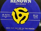 Rockabilly 45 - Joe Franklin - Who Put The Pep In The Punch - Renown Vg+ HEAR