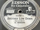 Edison Diamond Disc Record 50921 Billy Murray - Al Bernard BROTHER DOWN LOW VV+