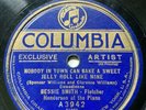 Bessie Smith with Fletcher Henderson on Columbia 78 RPM A3942 NOBODY IN TOWN…