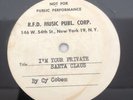 Rare Cy Coben Acetate Recording. “I’m Your Private Santa Clause. see details.