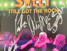 SWEET - FULLY AUTOGRAPHED STILL GOT THE ROCK PURPLE VINYL SINGLE MINT