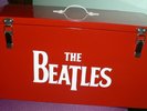 The Beatles 45 RPM Double Record Storage box Quality Solid Wood New & NICE