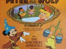 1964 Disney Vinyl lp Peter and The Wolf  w/ giant color illustration book