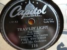 78 rpm- Billie Holiday-jazz song stylist- Trav'lin Light- billed as Lady Day E-