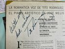 Rare Tito Rodriguez autographed record signed Latin Puerto Rican LP album Melis