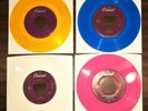 45 rpm THE BEATLES four COLOR VINYL JUKEBOX SINGLES Capitol Jude Help Tour EX