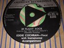 Eddie Cochran 20 Flight Rock 1957 Silver London Tri-Centre 45/HLU 8386 EX Vinyl