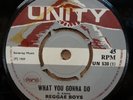 REGGAE BOYS WHAT YOU GONNA DO / HOT COFFEE OG UK UNITY 7