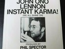 Vtg John Lennon Yoko Ono 45 Picture Record Sleeve Apple 1818 Instant Karma