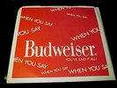 RARE 1971 BUDWEISER RADIO PROMO VINYL When You Say Bud You've Said It All