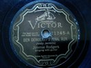 Jimmie Rodgers 78rpm Single 10-inch Victor Records VE #21245 Ben Dewberry's.....