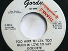 DARNELLS - TOO HURT TO CRY, TOO MUCH IN LOVE TO SAY/ COME ON - SOUL 45 *PROMO*