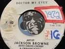 JACKSON BROWNE Test Press 45 Asylum #11004 Doctor My Eyes b/w blank VG+