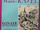 ANDRE LEVY, JEAN GAUTIER 'RAVEL. SONATE POUR VIOLON ET VIOLONCELLE' RARE,ED1