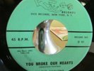 DOOWOP GIRL GROUP AVALONS DICE 91/90 YOU BROKE OUR HEARTS/LOUELLA