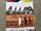 Sex Pistols Full Set of Anarchy In The UK Coloured Vinyl In Foreign Sleeves Mint