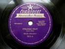 Billie Holiday STRANGE FRUIT - Commodore- EX ORIG 78 RPM RECORD